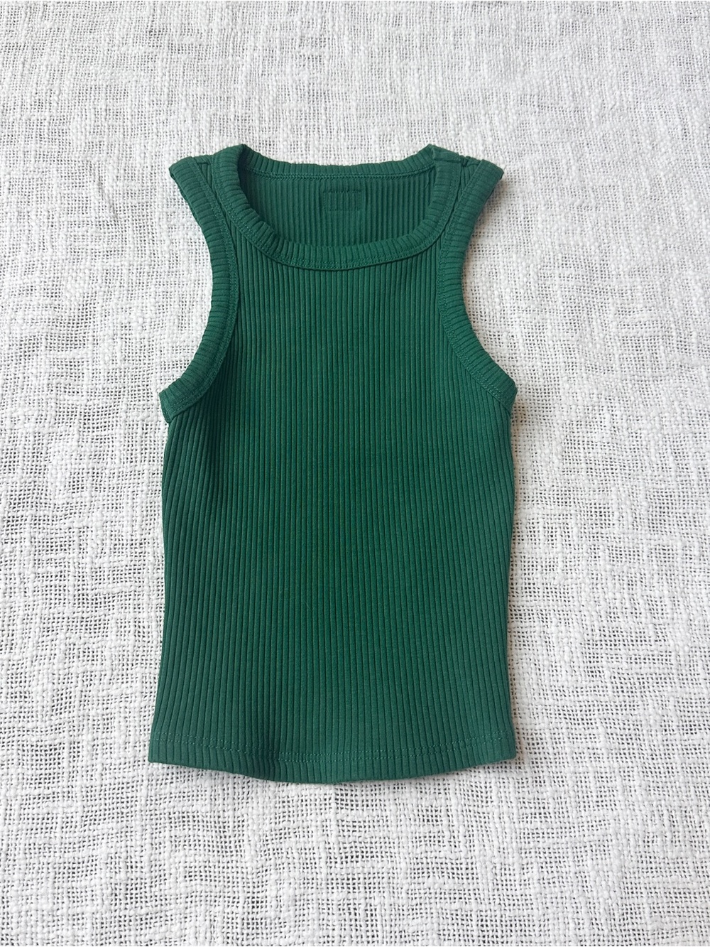 Tiger Friday Forest Green Ribbed High Neck Tank π¦ Size Youth Large